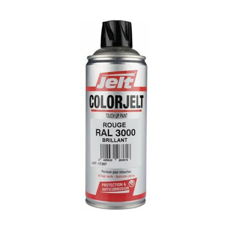 PEINTURE ACRYLIQUE ROUGE BRILLANT RAL3000 520ml COLORJELT