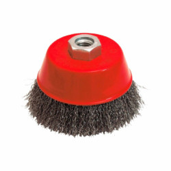 BROSSE METAL CONIQUE Ø80mm FIL 0,30mm POUR MEULEUSE