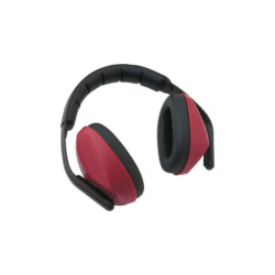 CASQUE ANTIBRUIT ROUGE 0,17KG SERRE-TETE PLASTIQUE