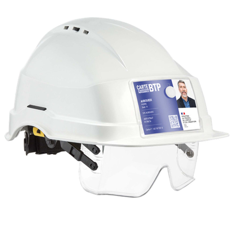 CASQUE DE CHANTIER + PORTE BADGE IRIS2 CASQUE DE CHANTIER + PORTE BADGE IRIS2