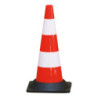 CONE DE SIGNALISATION BASE CAOUTCHOUC H50cm