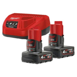 PACK NRG M12NRG-402 12V 4Ah 2 BATTERIES UN CHARGEUR