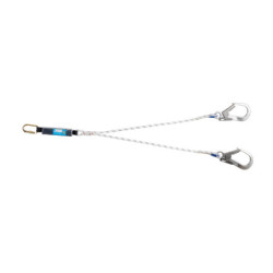LONGE DRISSE DOUBLE Ø12mm L01,5m 10-53-53 POIDS MAX 150Kg AVEC ABSORBEUR ANTICHUTE