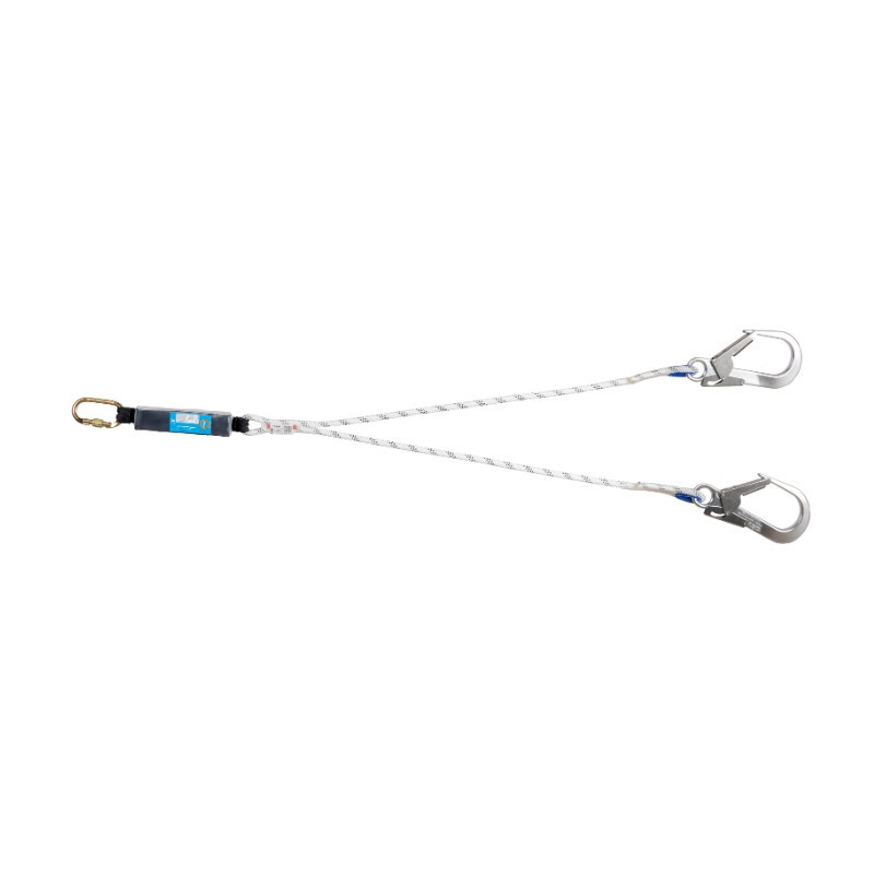 LONGE DRISSE DOUBLE Ø12mm L01,5m 10-53-53 POIDS MAX 150Kg AVEC ABSORBEUR ANTICHUTE