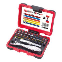 EMBOUT DE VISSAGE 1/4'' (COFFRET DE 32pcs) A CODE COULEUR TORSIONPLUS