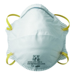 MASQUE PLIABLE COQUE FFP1 JETABLE (20) AVEC BARETTE NASALE