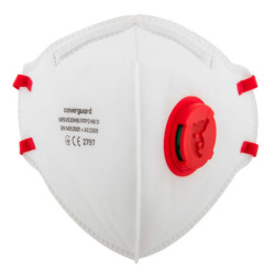 MASQUE PLIABLE FFP3 JETABLE (10) AVEC SOUPAPE D'EXPIRATION + BARETTE NASALE