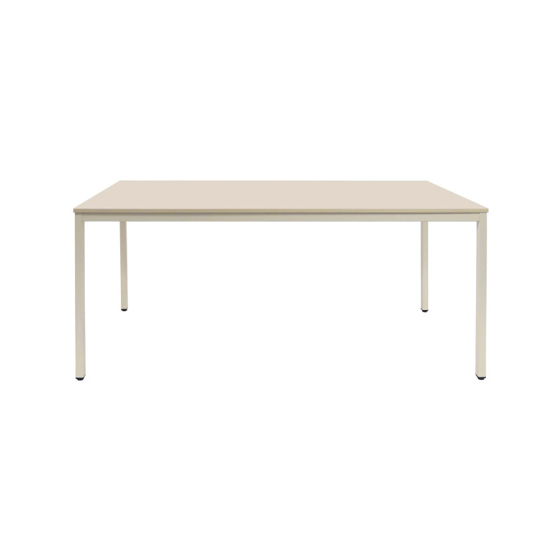 TABLE MELAMINEE IVOIRE L160xl70cm 4 A 6 PERSONNES