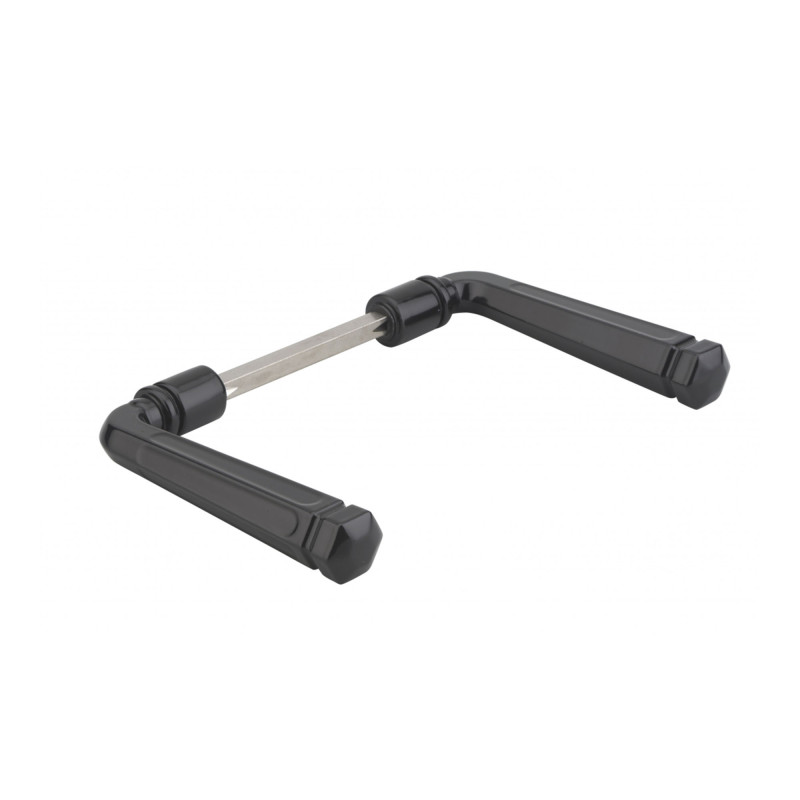 BEQUILLE DOUBLE ALU NOIR C7 2 PORTEES POUR PORTE Ep.105mm