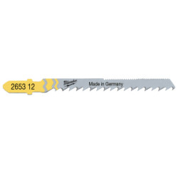 LAME SCIE SAUTEUSE BOIS/PVC CHANTOURNER L75mm (5) Ep 05-30mm PAS DE 04/01,2mm DENTURE SUR 2 COTES