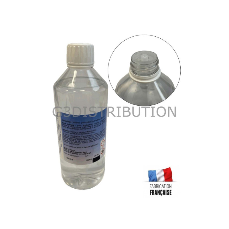 SOLUTION HYDROALCOOLIQUE BIDON 500ml AVEC BEC VERSEUR