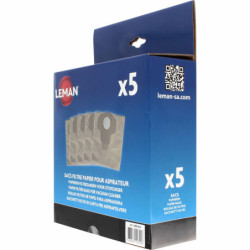 SAC ASPIRATEUR 30L FILTRE PAPIER (LOT 5) POUR ASPIRATEUR LOASP303