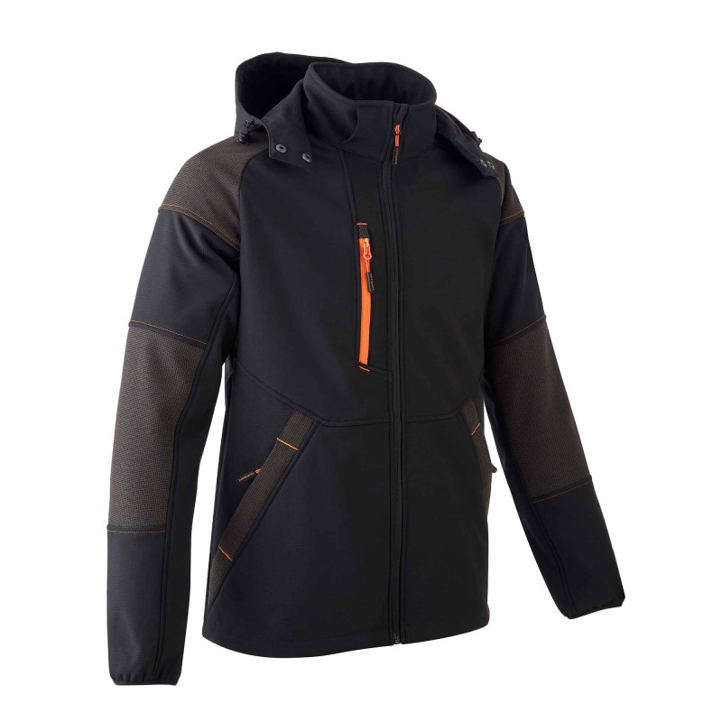 VESTE YUKI II SOFTSHELL 94%POLYESTER/6%ELASTANNE 350g/m²