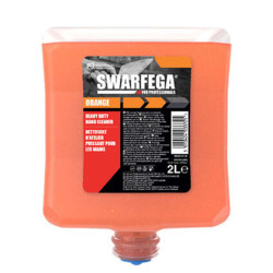 SAVON SWARFEGA MICROBILLES ORANGE RECHARGE 2L (6) SANS SOLVANT SALISSURES FORTES