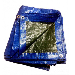 BACHE PLASTIQUE A OEILLETS STANDARD 80G L06xl04m