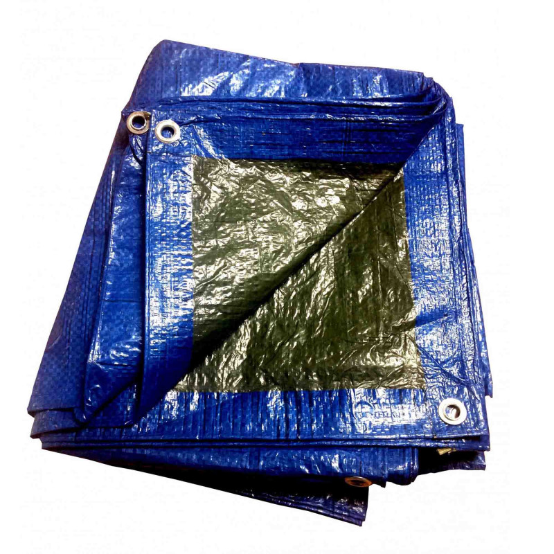 BACHE PLASTIQUE A OEILLETS STANDARD 80G L06xl04m