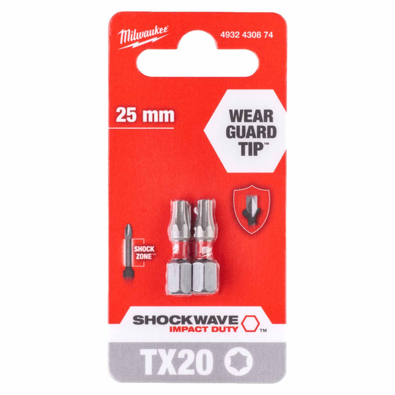 EMBOUT DE VISSAGE 1/4'' TORX SHOCKWAVE (2)