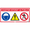 PANNEAU INTERDIT AU PUBLIC 4-EN-1 L800xl400mm