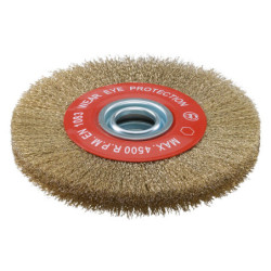 BROSSE CIRCULAIRE Ø200mm Ep25mm FILS ONDULES LAITONNES POUR TOURET A MEULER