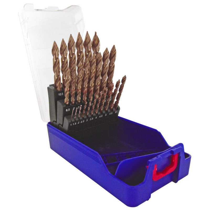 FORET METAL HSS G TSP FUSIO (COFFRET 25pcs) DE Ø01 A 13mm PAR 1/2mm