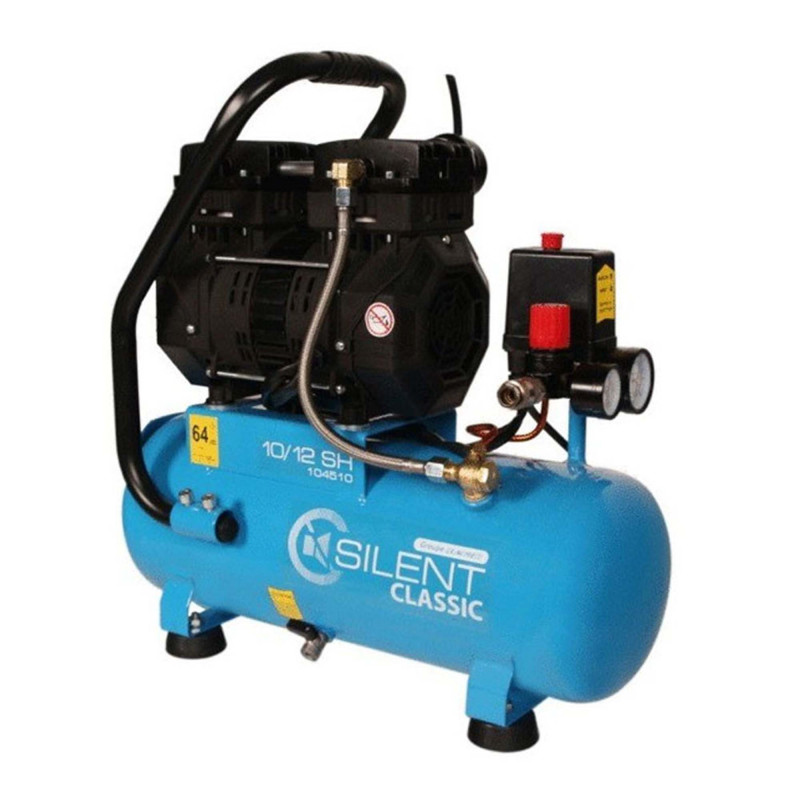 COMPRESSEUR SILENT CLASSIC 9,9m³/h 1,5CV MONO 12L SANS HUILE (SH) 64dB