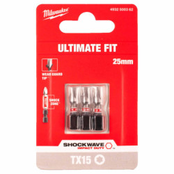 EMBOUT DE VISSAGE 1/4'' TORX (3) SHOCKWAVE