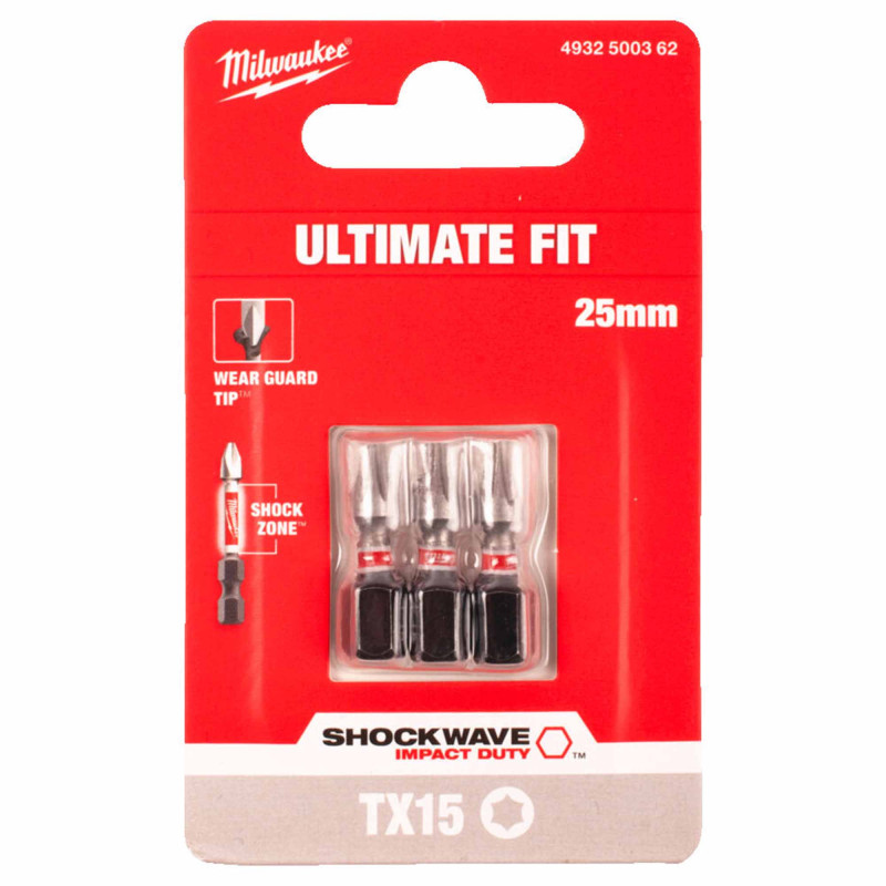 EMBOUT DE VISSAGE 1/4'' TORX (3) SHOCKWAVE