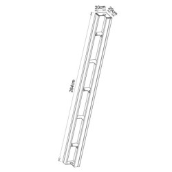 ANGLE INTERIEUR ACIER L264xl20cm POUR BANCHE ALU