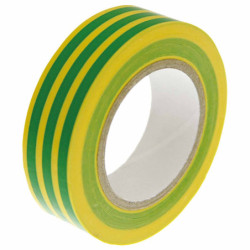 ADHESIF 2725 PVC ELEC. VERT/JAUNE L10mxl15mm (10)