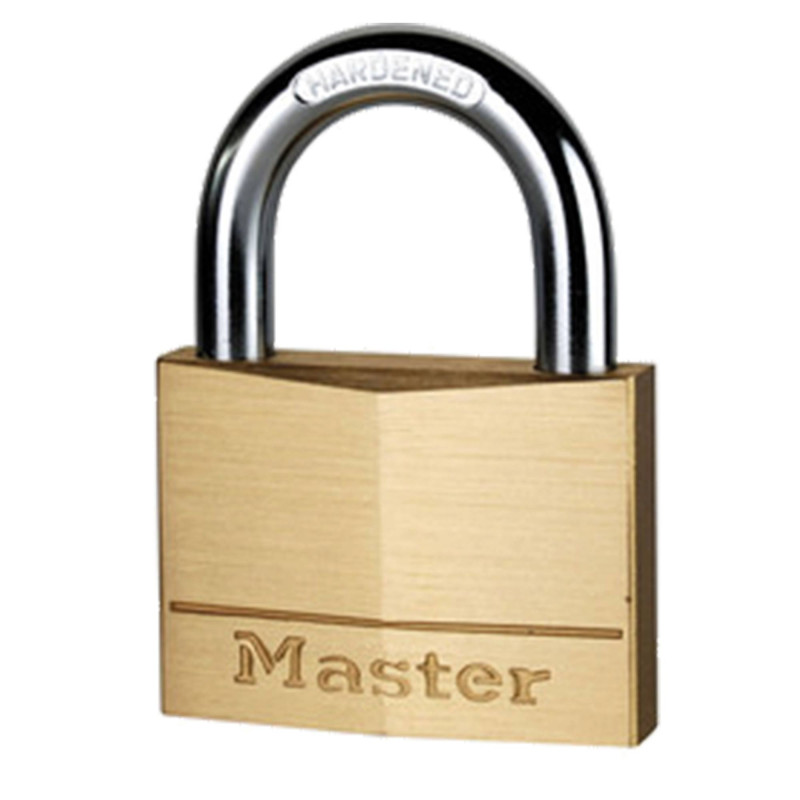 CADENAS LAITON A CLE MASTER 60 60mm ANSE RONDE 9mm AVEC 2 CLES