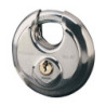 CADENAS INOX CIRCULAIRE 70mm ANSE RONDE 10mm AVEC 2 CLES