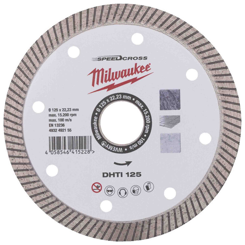 DISQUE SPEEDCROSS DHTI CARRELAGE Ø125xAL.22,23mm SEGMENT 10mm DISQUE SPEEDCROSS DHTI CARRELAGE Ø125xAL.22,23mm SEGMENT 10mm