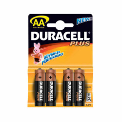 PILE LR06 ALCALINE DURACELL+ 1,5V (4)