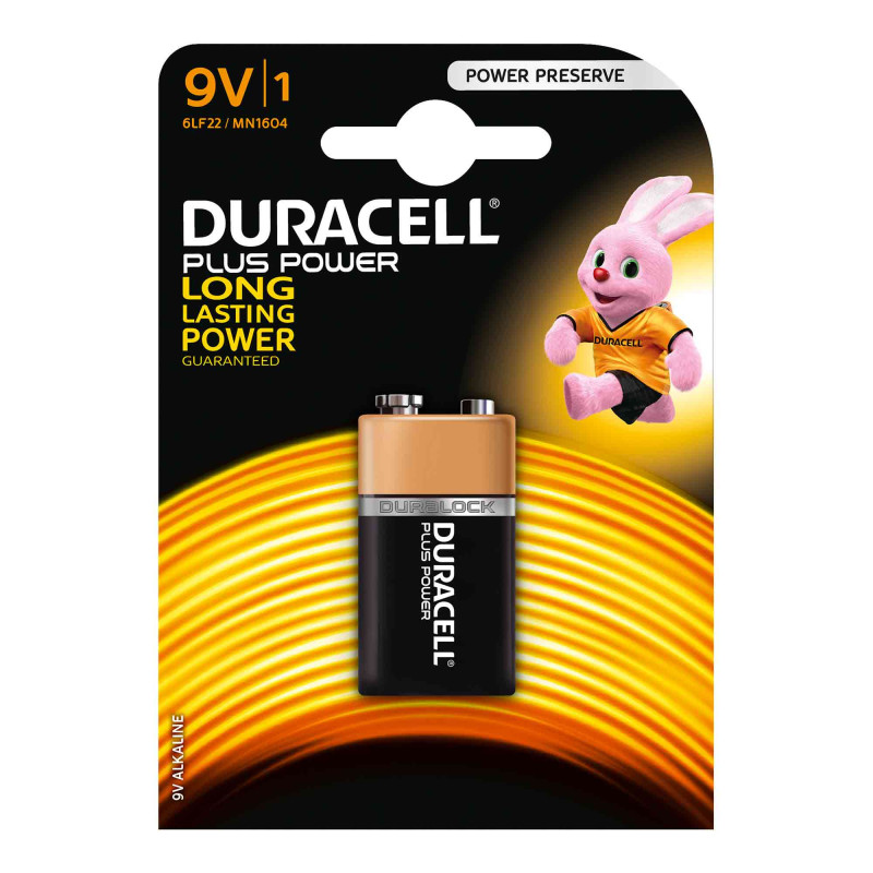 PILE LR61 ALCALINE DURACELL+ 9V