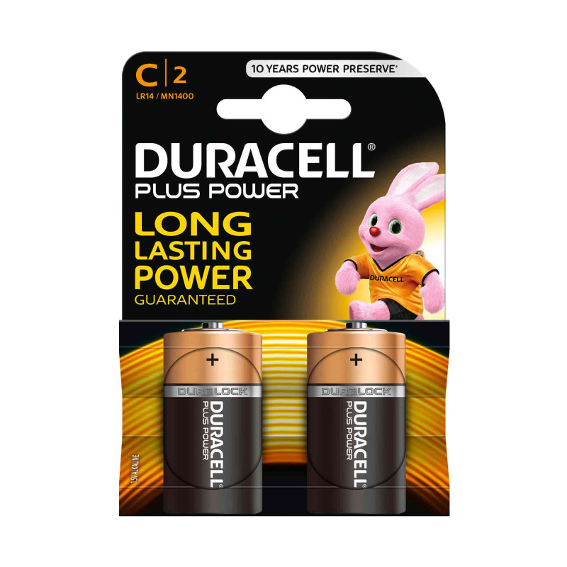 PILE LR14 ALCALINE DURACELL+ 1,5V (2)