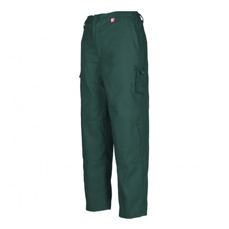 PANTALON IDEAL+ VERT US T01 65%COTON/35%POLYESTER 300g/m² POCHES GENOUILLERES