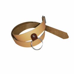 CEINTURE EN CUIR AVEC BOUCLE+ANNEAU PORTE-MARTEAU L130xl4cm