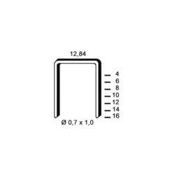 AGRAFE GALVA A l.12,84mm H08mm (10000) POUR AGRAFEUSE PNEUMATIQUE