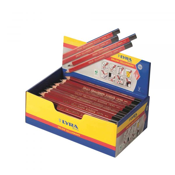Crayon de charpentier LYRA rouge.