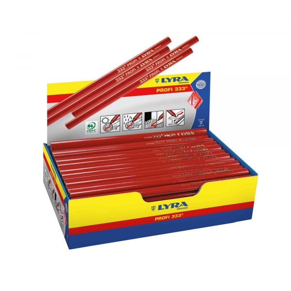 Crayon de chantier pour marquage, LYRA, Outil de mesure, Outil de  traçage, Crayon de chantier pour marquage