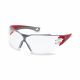 LUNETTES PHEOS CX2 INCOLORES MONTURE ROUGE/GRISE ANTI-RAYURES/ANTI-BUEE